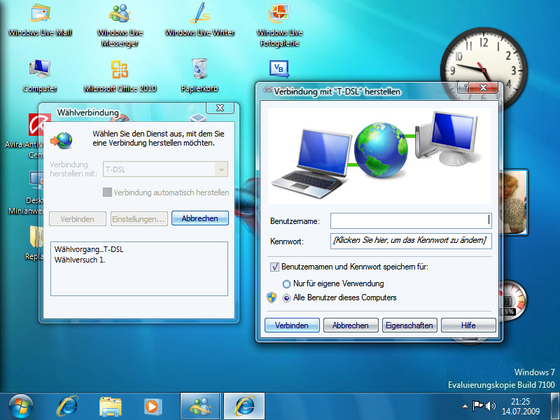 I Netconnection Windows7  XP