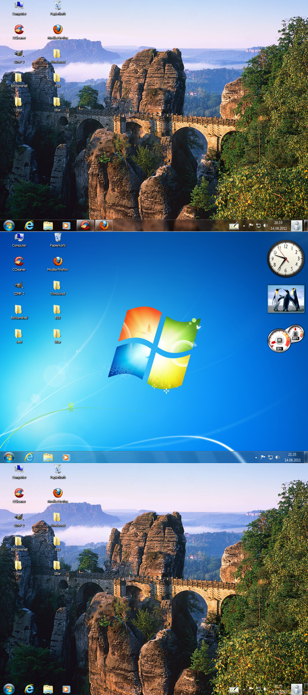 Perfect clear taskbar windows7 windows8  xp