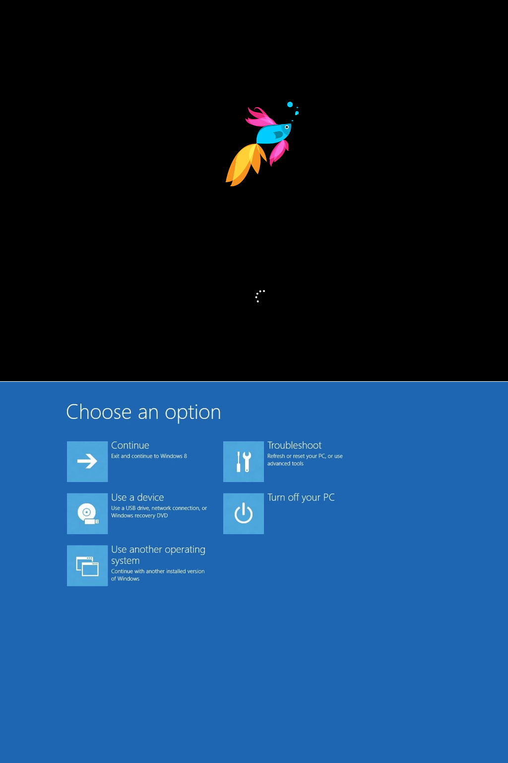 Windows8 Blue boot