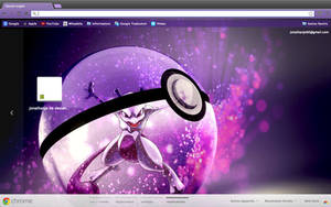 Chrome/Firefox theme - Mewtwo into a Pokeball