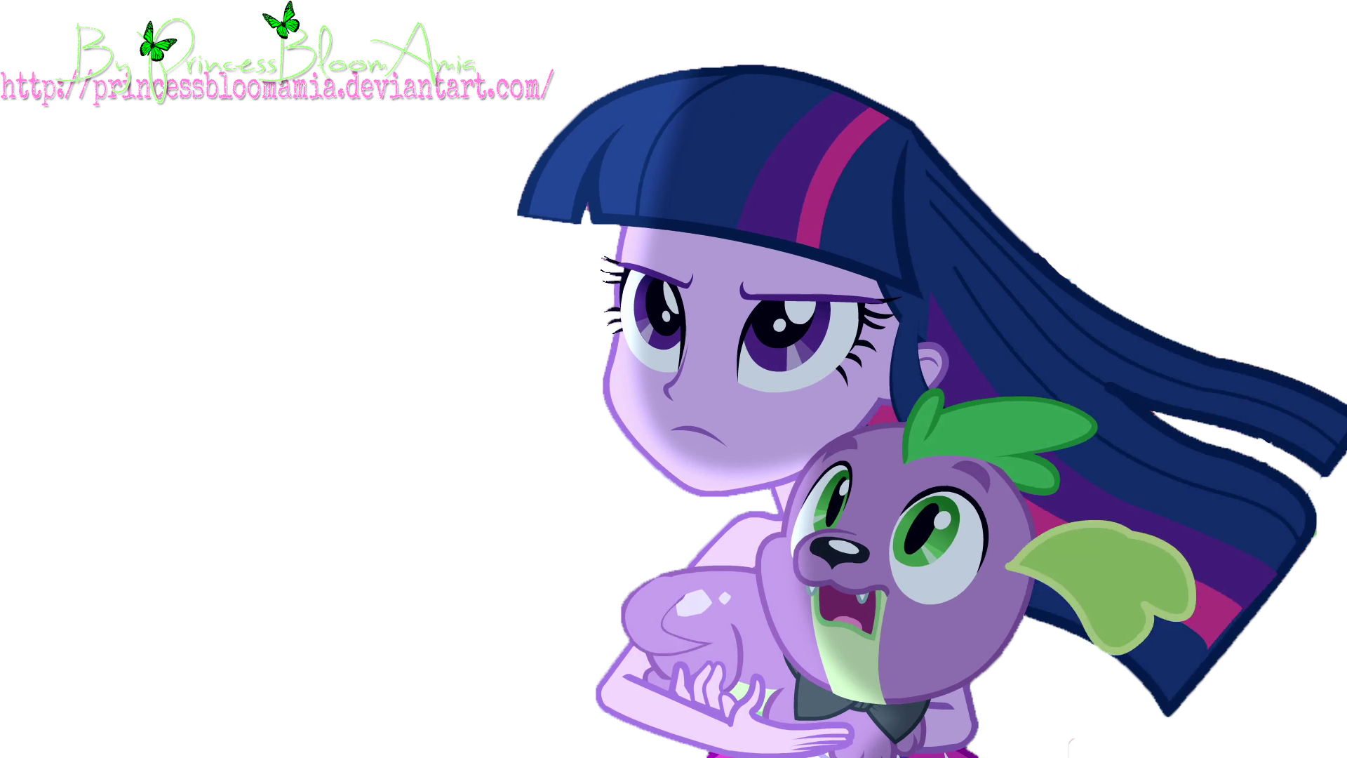 Equestria Girls Twilight Sparkle and Spike by PrincessBloomAmia on