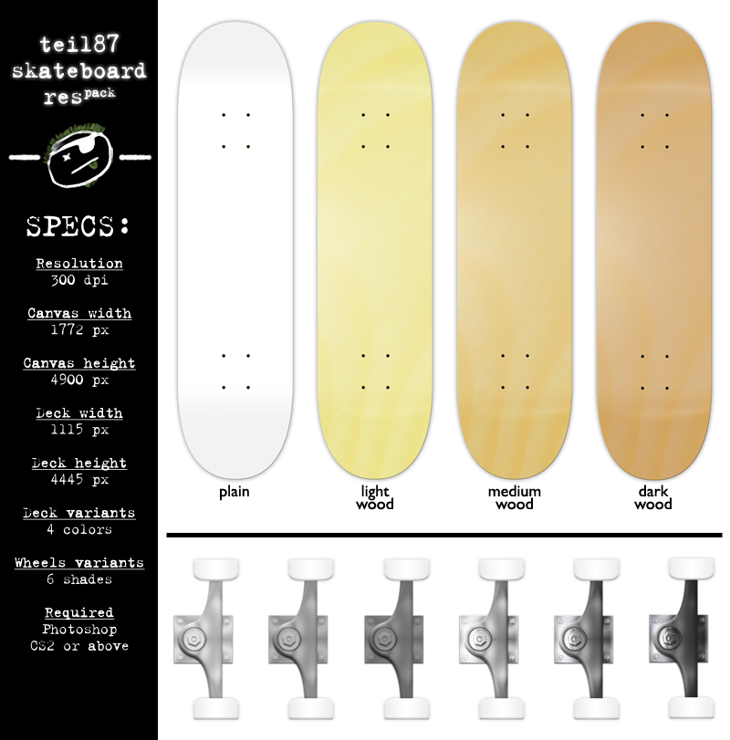 Download Skateboard Res Pack By Tei187 On Deviantart PSD Mockup Templates