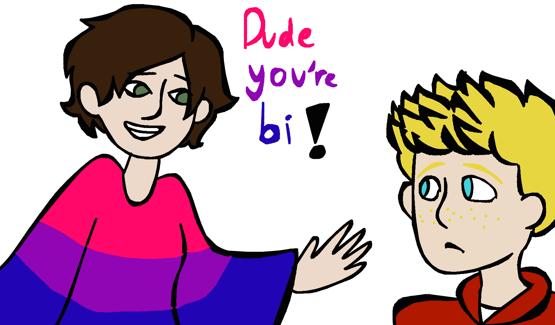 Bi Girl, Bi Guy by AdamFrankenstein on DeviantArt