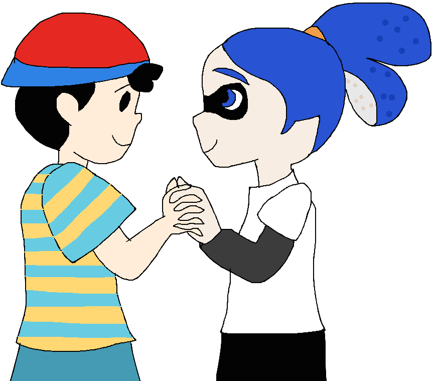 Ness x Inkling by AdamFrankenstein on DeviantArt
