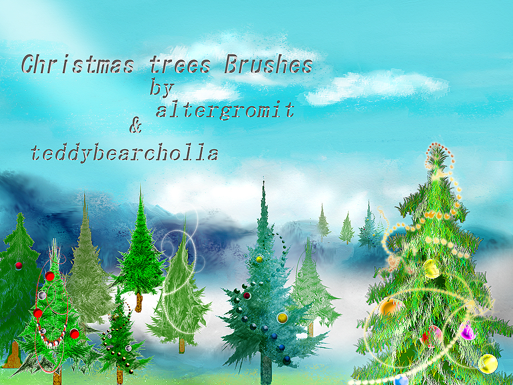 Christmas Trees Brushes