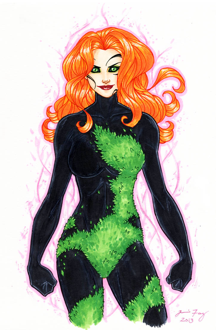 Poison Ivy - Hand-colored by JamieFayX on DeviantArt