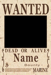 One Piece Wanted Poster psd