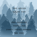 Tiny Unicode OUTLINE - Free Pixel Font