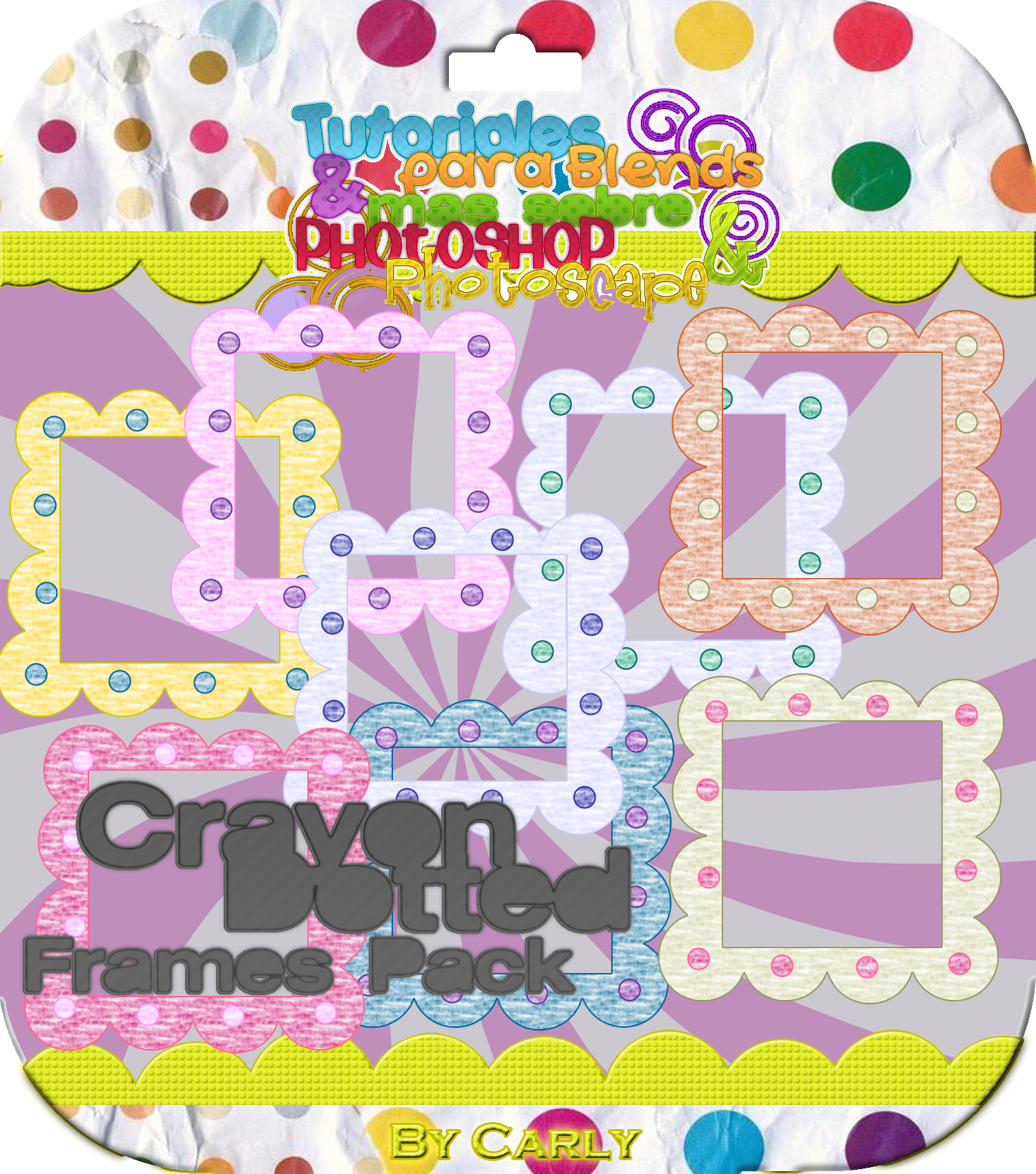 Crayon Dotted Frames Pack by carly-ps on DeviantArt