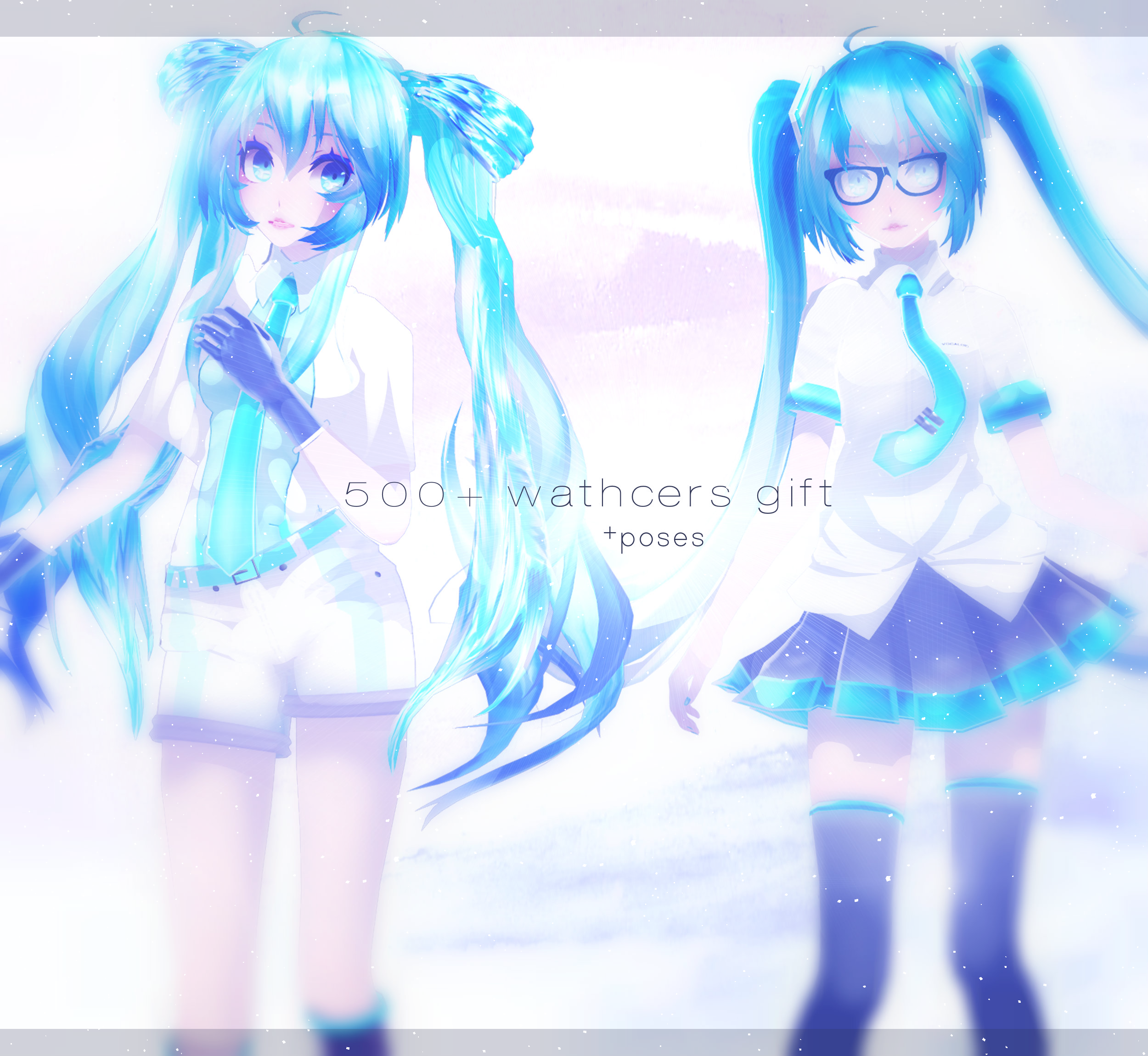 MMD 500+wathcers gift +poses pack DOWNLOAD!!