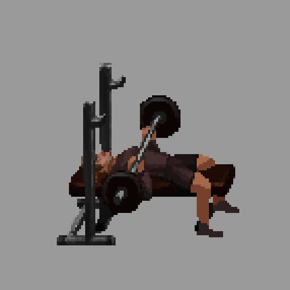 Bench Press Pixel Animation By Simulyaton On Deviantart