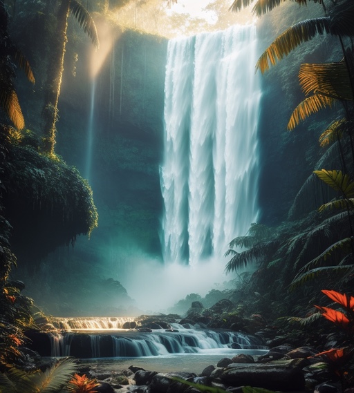 Jungle waterfall by bobnbv on DeviantArt