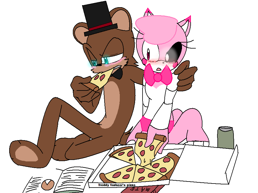 me eating pizza with freddy