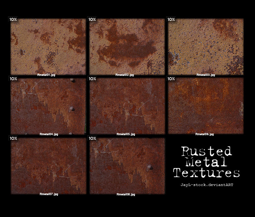 Rusted metal Pack 01 by JayL-stock on DeviantArt