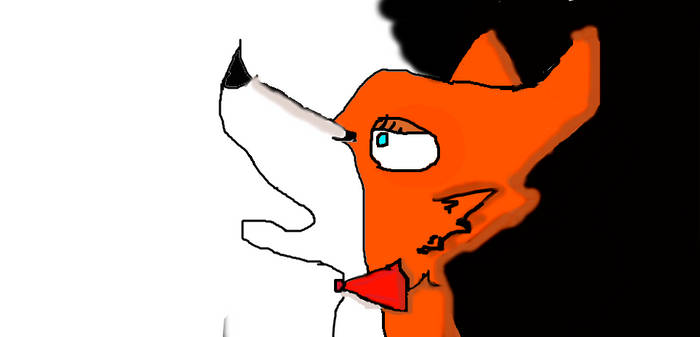 fox drawing in color #1
