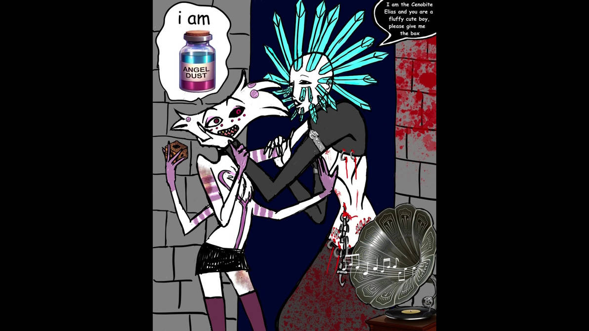 Angel Dust sees no danger by SanguisNocte on DeviantArt