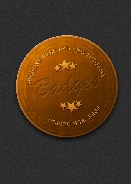 Free PSD Brown Badges