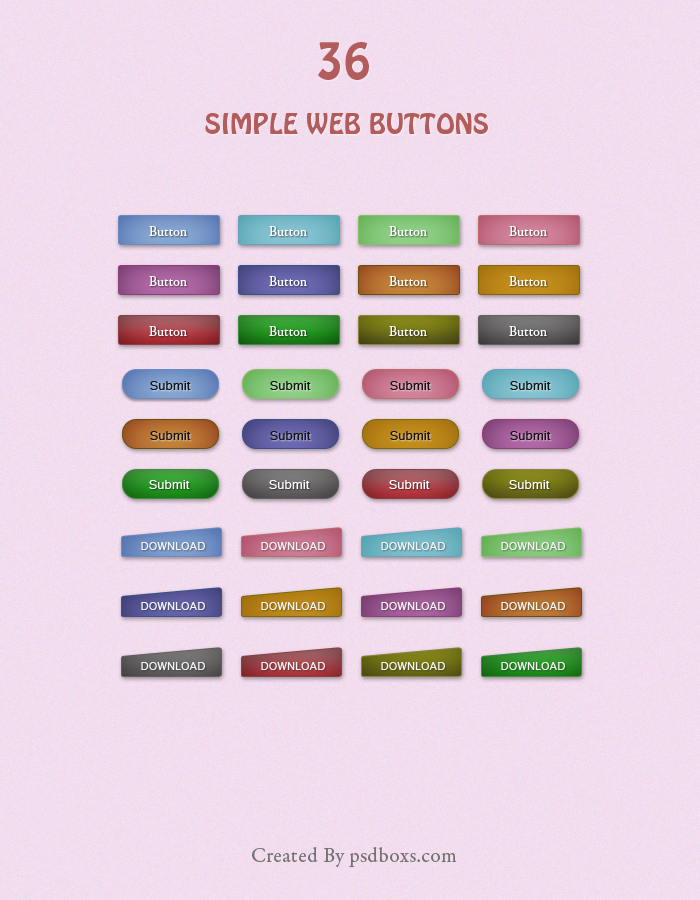 36 Simple Web Buttons