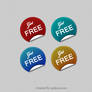 4 Free PSD Simple Stickers Templates