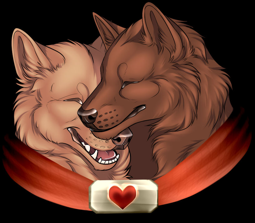 Wolf Couple Lineart 2017 by Draconic-King on DeviantArt