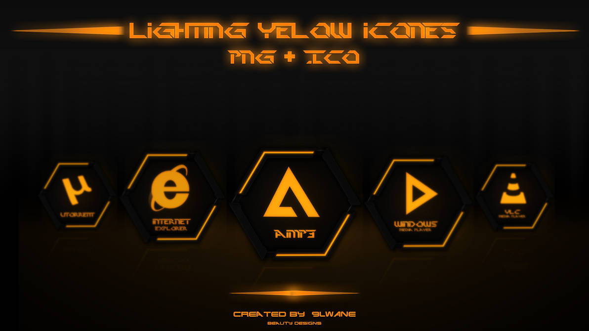 Lighting Yellow Icons by 9LWANE on DeviantArt