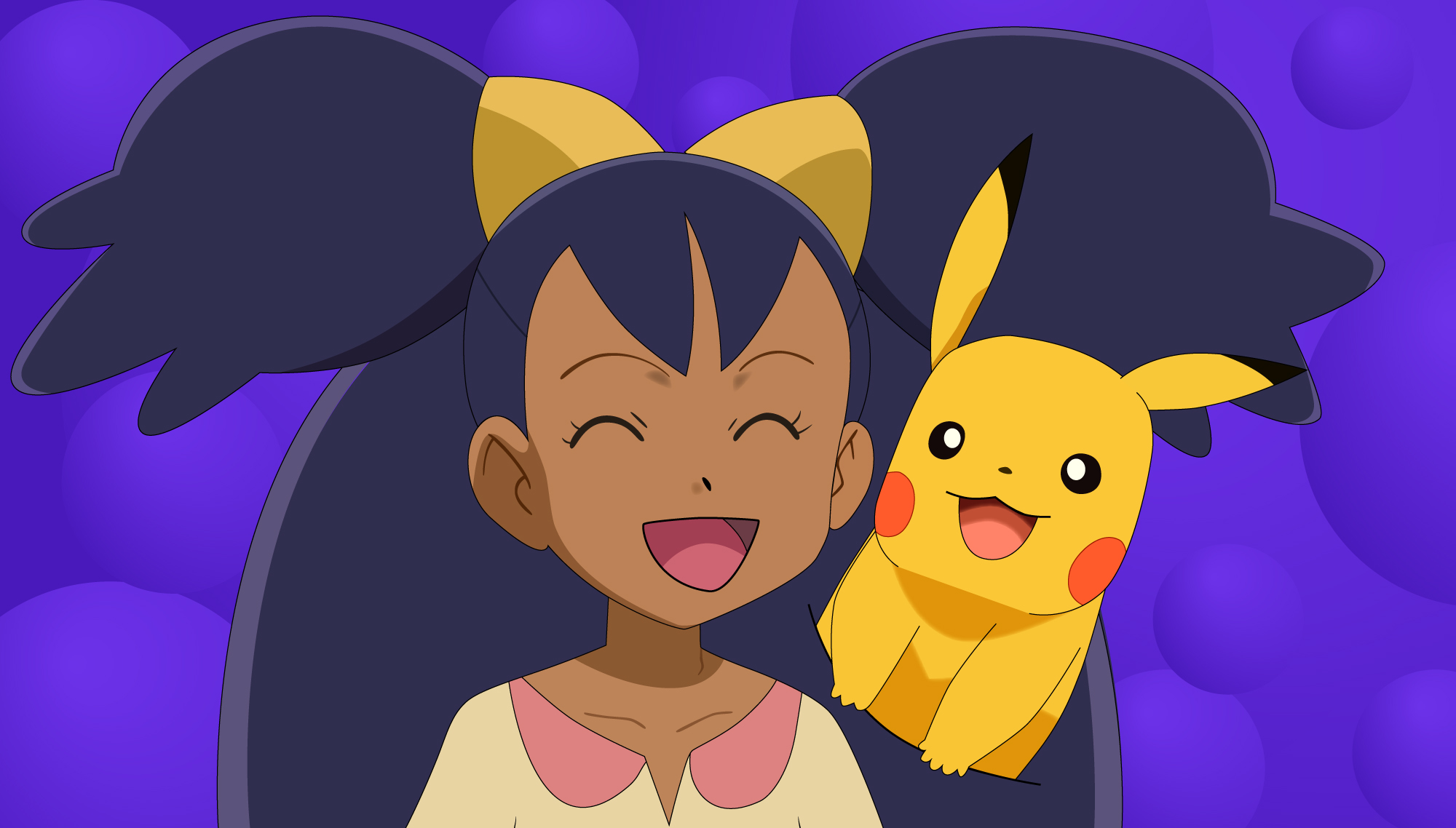 Iris and Pikachu by FezVrasta on DeviantArt