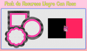 Pack de Recursos Negro con Rosa