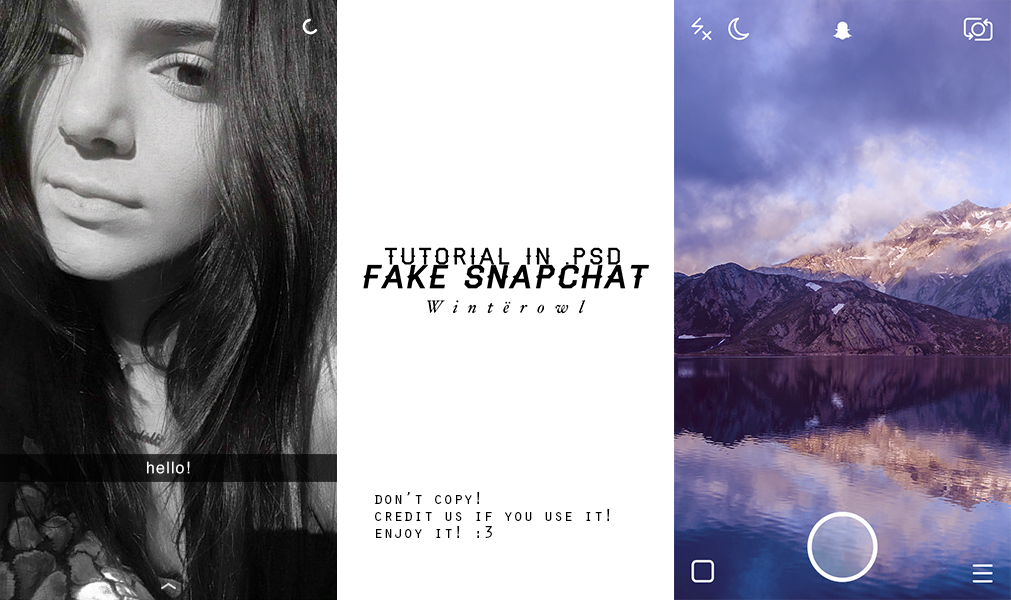 [PSD] fake snapchat tutorial | Winterowl