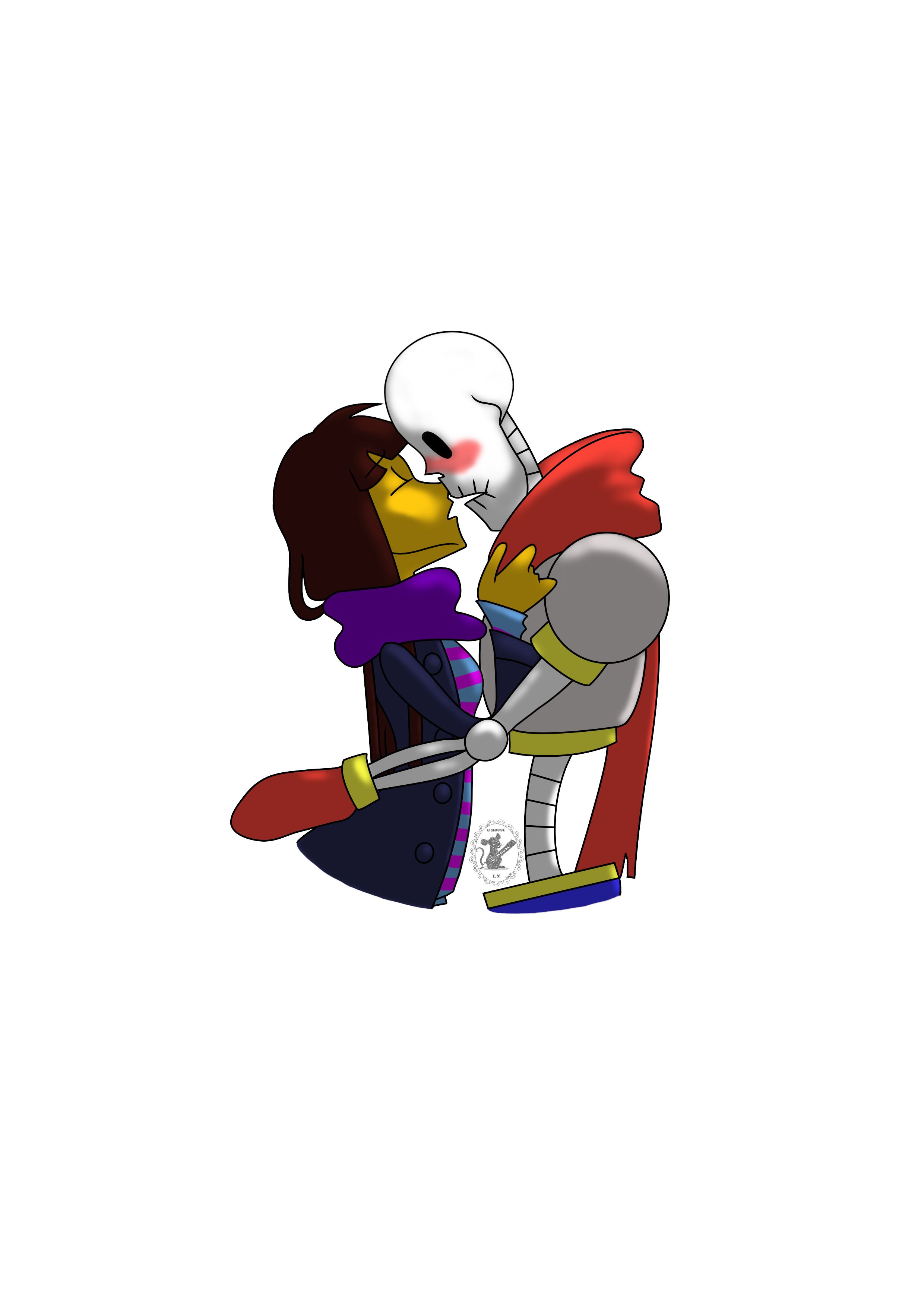 Teen Frisk X Papyrus