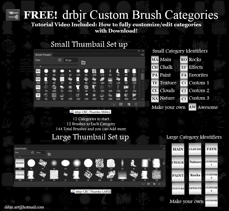 FREE! drbjr Custom Brush Categories - PS Brushes