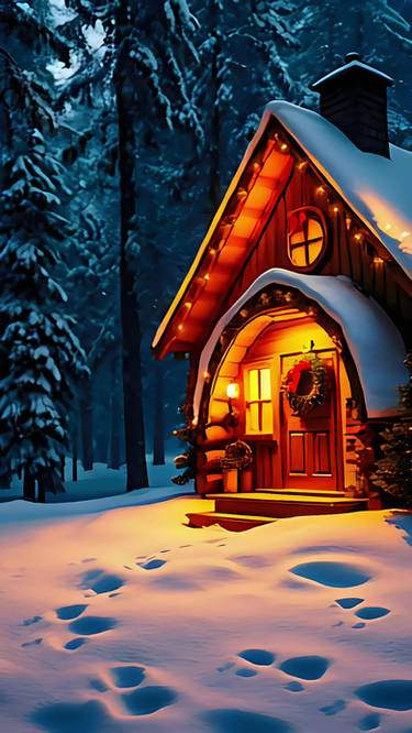 Cozy Cabin Deep In The Snowy Forest by EntertainTime on DeviantArt