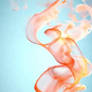 Blue Background With A Red And White Swirl