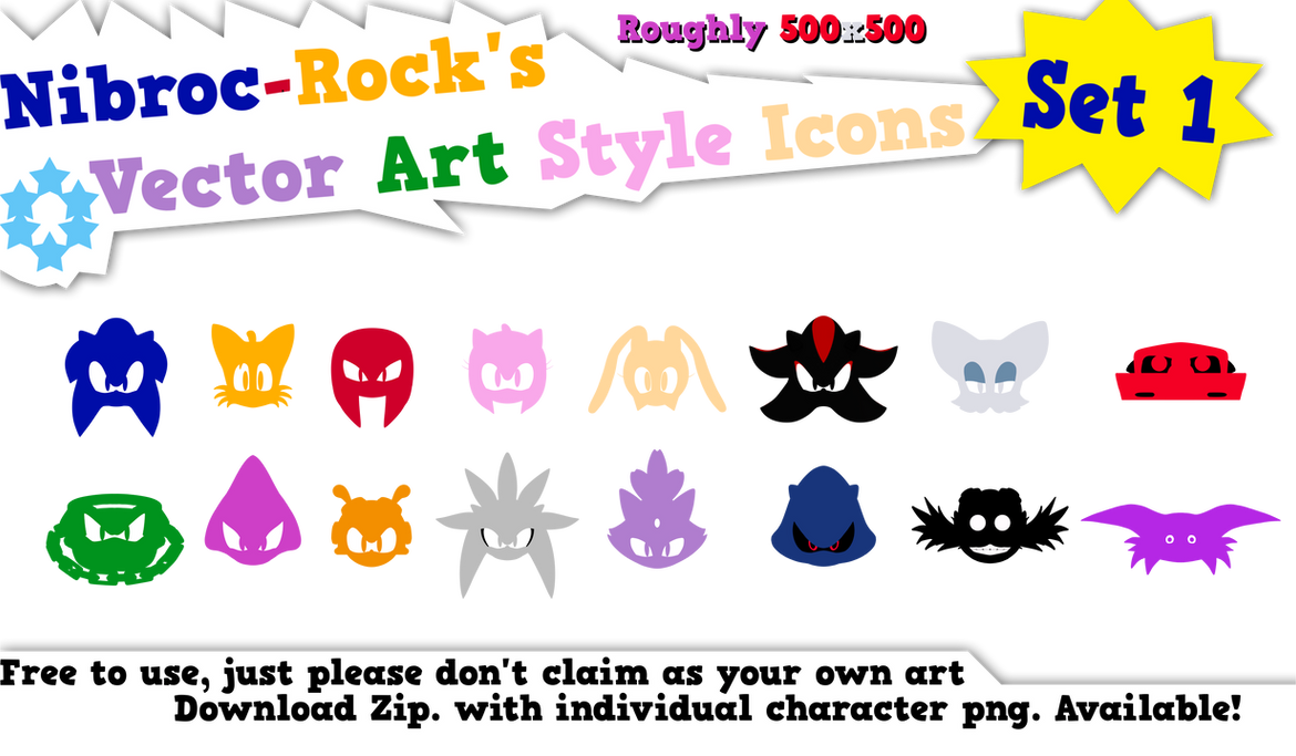 Nibroc S Sonic Vector Icons Set1 By Nibroc Rock On Deviantart