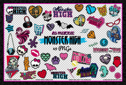 49 Monster High PNGs by la-melodie