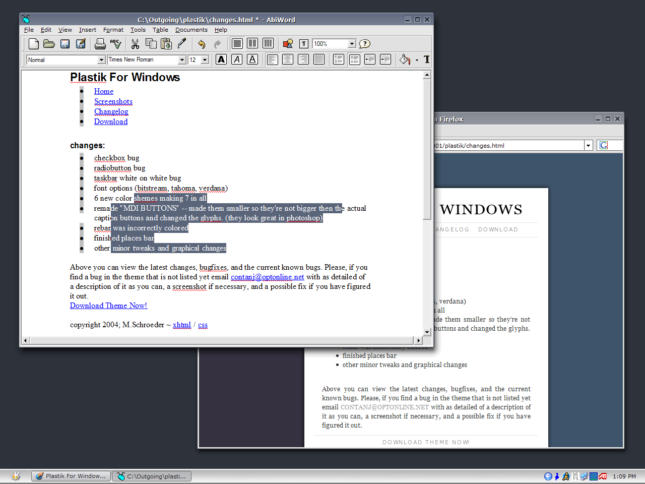 Plastik for Windows by contra