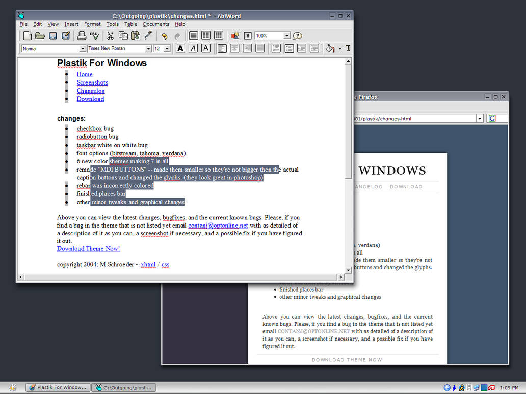 Plastik for Windows by contra