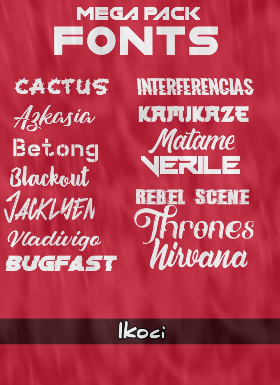 Download Mega Pack Fonts By Ikoci On Deviantart