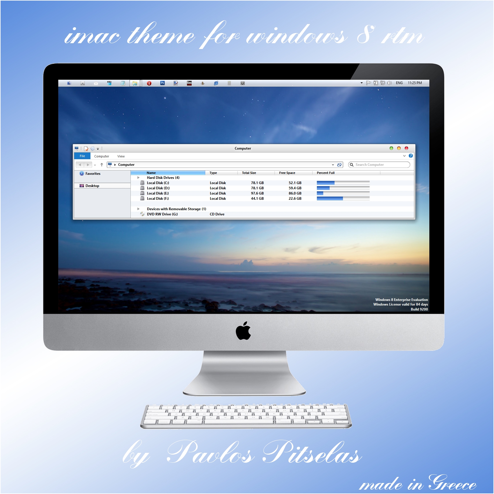 imac theme for Windows 8 RTM 32bit