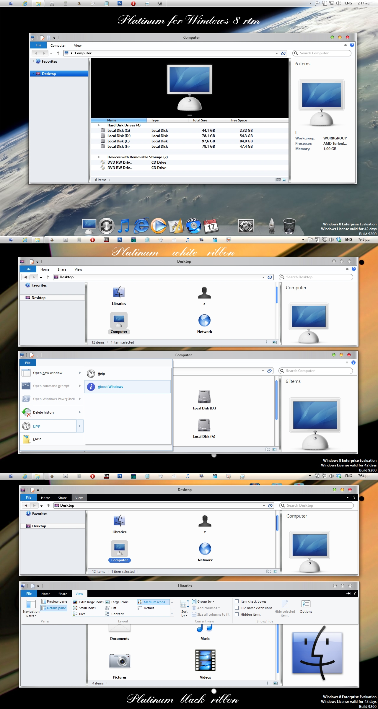 Platinum Theme for Windows 8 rtm