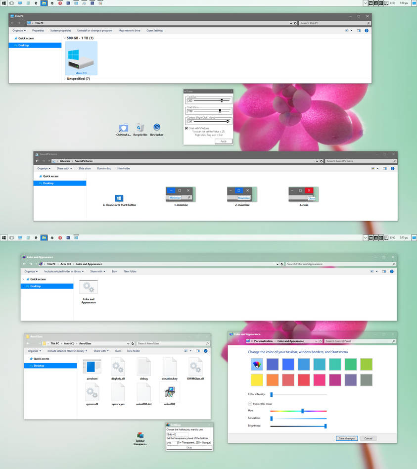 Aero White Taskbar Theme for Windows 10 rtm by ZEUSosX on DeviantArt