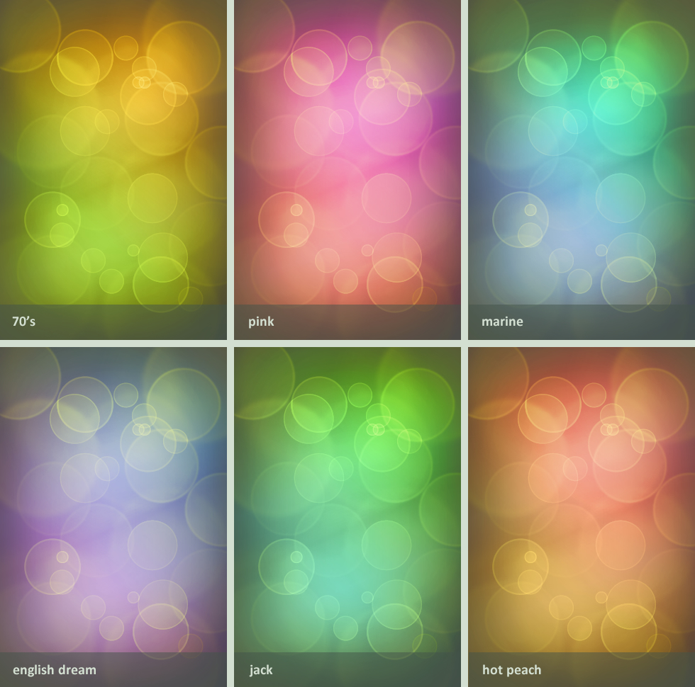 bokeh gradients