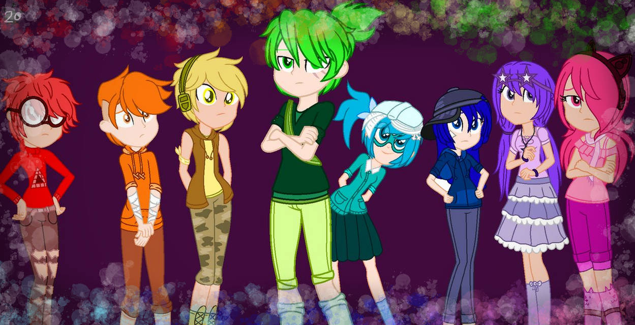 Rainbow Siblings (Not My OCs) by SilverTheNekoAgent on DeviantArt