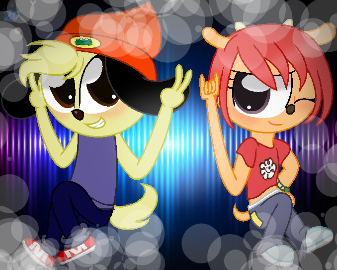 Parappa and Lammy by SilverTheNekoAgent on DeviantArt