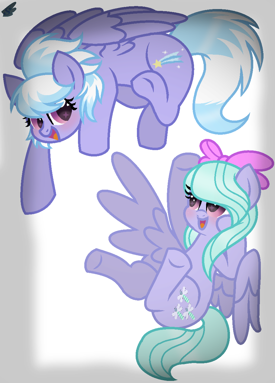 Cloudchaser and Flitter by SilverTheNekoAgent on DeviantArt
