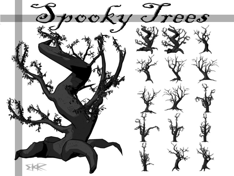 Spooky Tree Nail Art Gel - wide 2