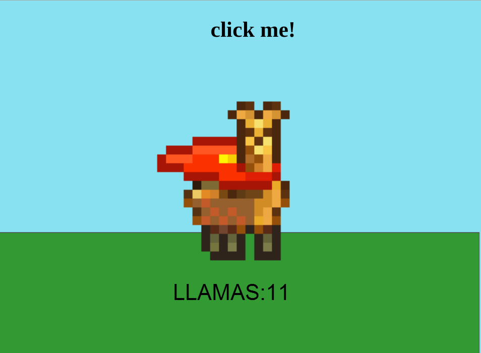 [Now over 9000!]Clickable Level Up Llama!