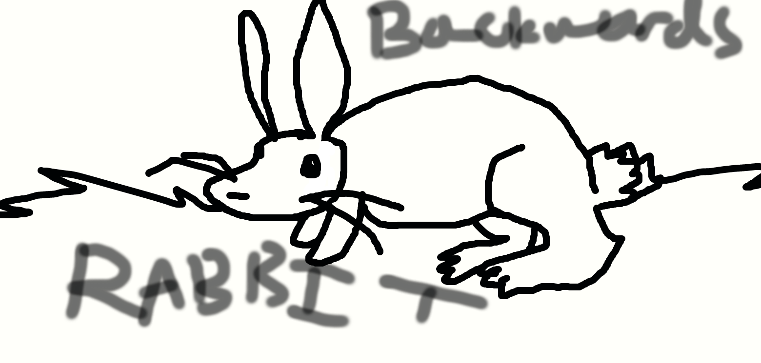 Backwards Rabbit by CantSketchThis on DeviantArt
