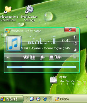 Live winamp compact skin by puglialemon, visual art