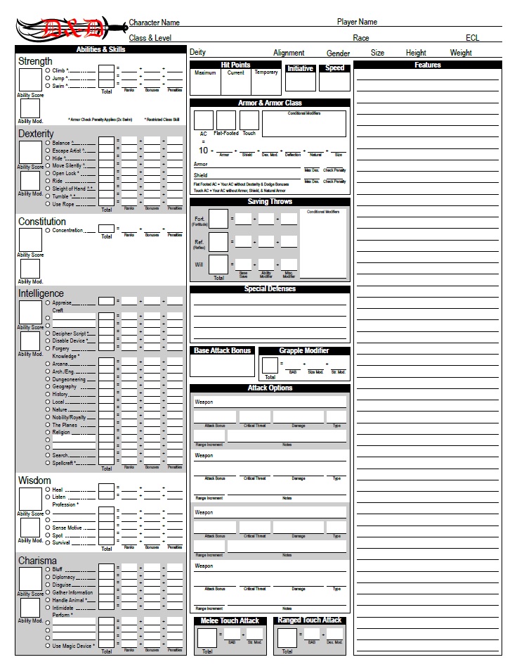 Form fillable 3 5 character sheet careersqlero
