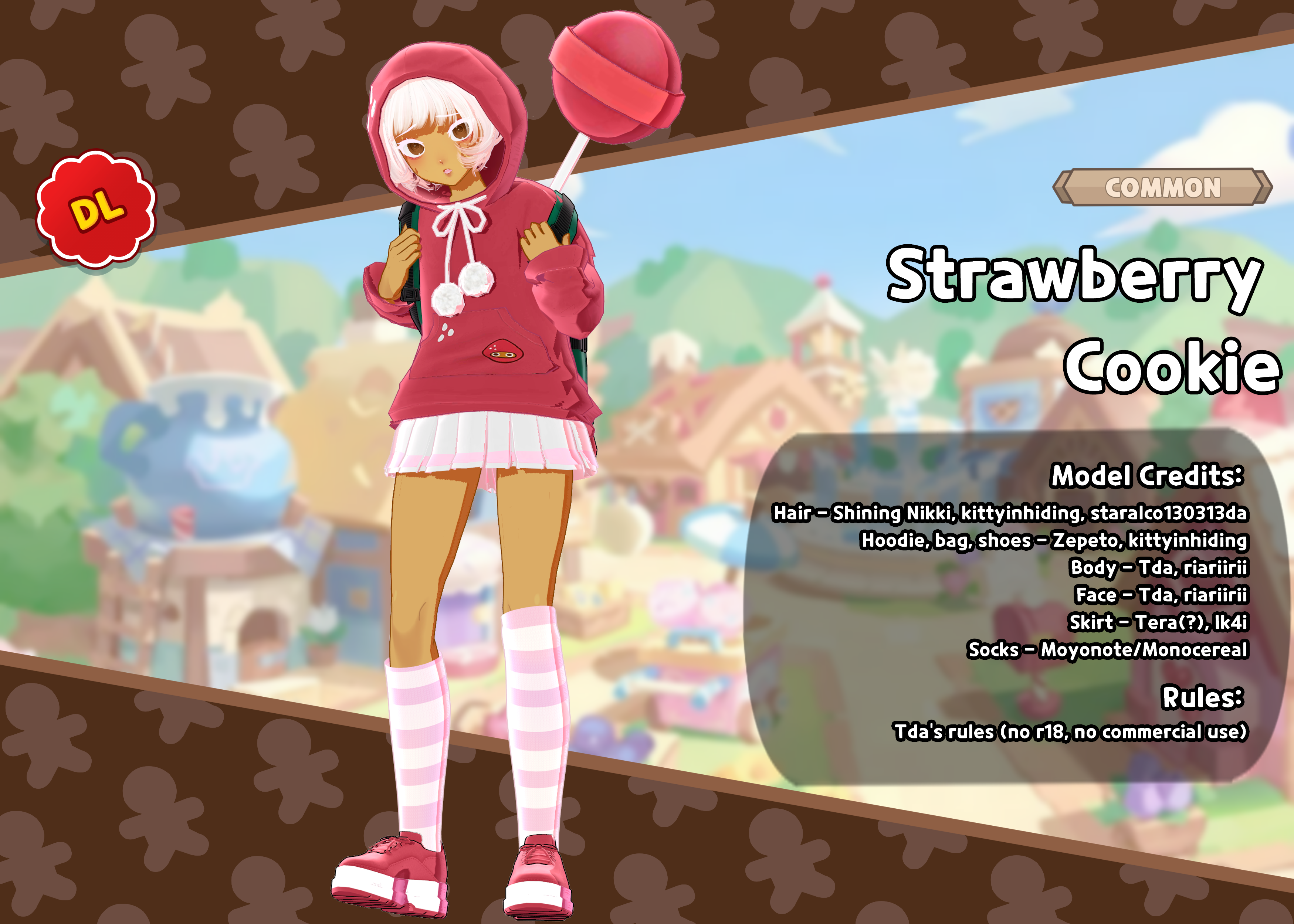 [ MMD x CR ] Strawberry Cookie DL by Wysida on DeviantArt
